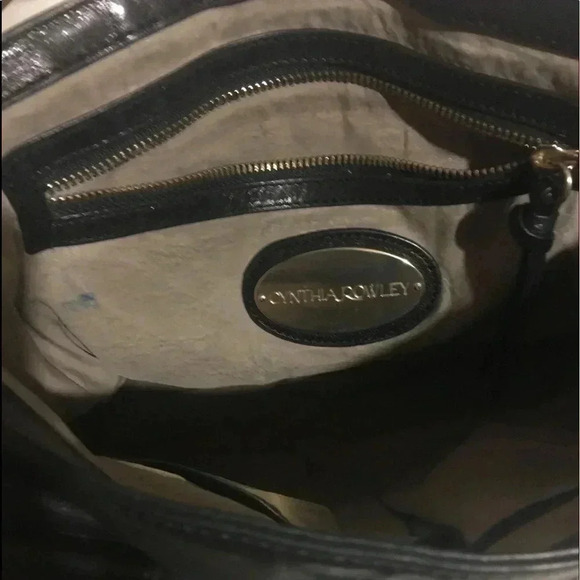 Authentic Cynthia Rowley Black leather handbag - Picture 7 of 8